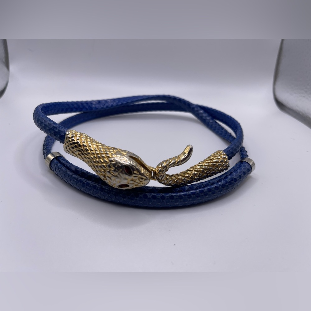 Vintage Adjustable Real Snake Skin Belt